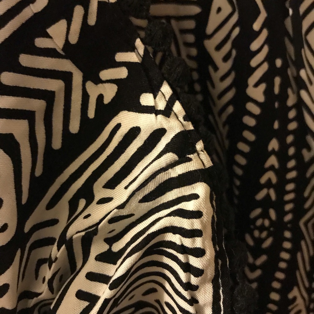 Black and White Tribal Print Romper